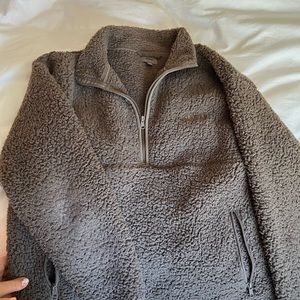 SKIMS sweatshirt - chocolate brown, boucle fabric